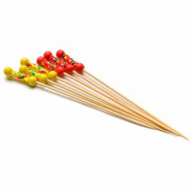 Пика 120мм, МЕХИКО, красн./жёлт., бамбук 100 шт