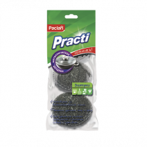Мочалки из стали PACLAN PRACTI 3шт, d-7.5см 1/50