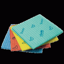 Салфетка-губка голубая БРИЗИ VILEDA 35*35см 1/25