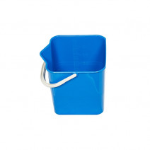 Ведро пластиковое прямоугольное, синее 25л для тележки 1/1