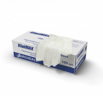 Перчатки виниловые неопудренные 100шт/упак M голубые