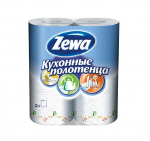 Полотенце бумажное 2сл 2рул/упак ZEWA белое