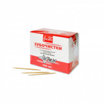 Зубочистки 65мм d=2мм дерFIESTA/.МЕНТОЛ (зелен/красн) (500шт/уп) 1/100