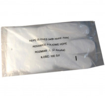 Перчатки одноразовые клипса 100шт/упак L