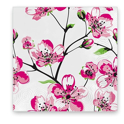 Салфетки бумажные сакура BATIST 33*33см, 2сл, 30л 1/20