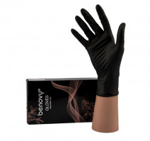 Перчатки виниловые неопудренные 100шт/упак M, черные