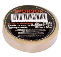 Скотч прозрачный 12х33 (12 шт.)