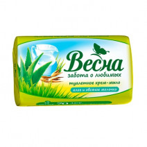 Туалетное крем-мыло ВЕСНА АЛОЭ и ОВСЯНОЕ МОЛОЧКО 90г 1/72