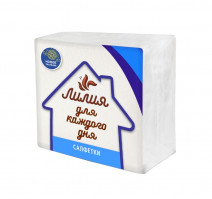 Салфетка бумажн. Лилия 1сл. белые 100л