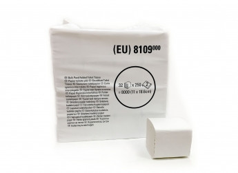 Туалетная бумага листовая Kimberly-Clark Unbranded 2-сл, 250л, 18,6х11 см, белая, 1/32
