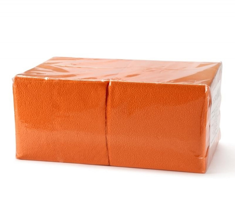 Салфетки бумажные 1сл 24х24см 400л/упак Complement оранжевые