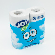 Туалетная бумага белая JOYeco 2сл, 17,5м, 140л, 4шт
