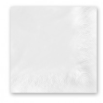 Салфетки бумажные белые BATIST 33*33см, 3сл, 20л 1/24