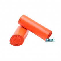 Мешки для мусора 60 литров, 60х74 см., ПСД в рулонах по 20 штук, оранжевые, стандарт