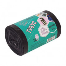 Пакеты для мусора EcoClean ТУБУС д/урн 3-5л, 12л, ПНД, 30шт, рулон, черные, 6мкм, 32*50см 1/72