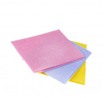 Салфетка вискозная 30х38см 3шт/упак универсальная для сухой и влажной уборки желтая TOMOS